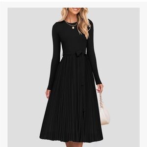 NWT Elegant Black Long Sleeve Dress